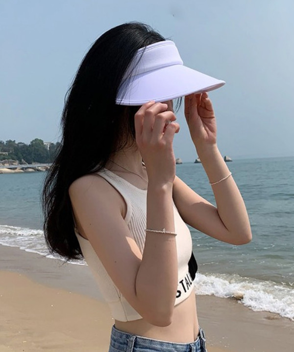 무료배송 유스 심플 컬러 썸머 썬캡 모자 (5color) #자외선차단